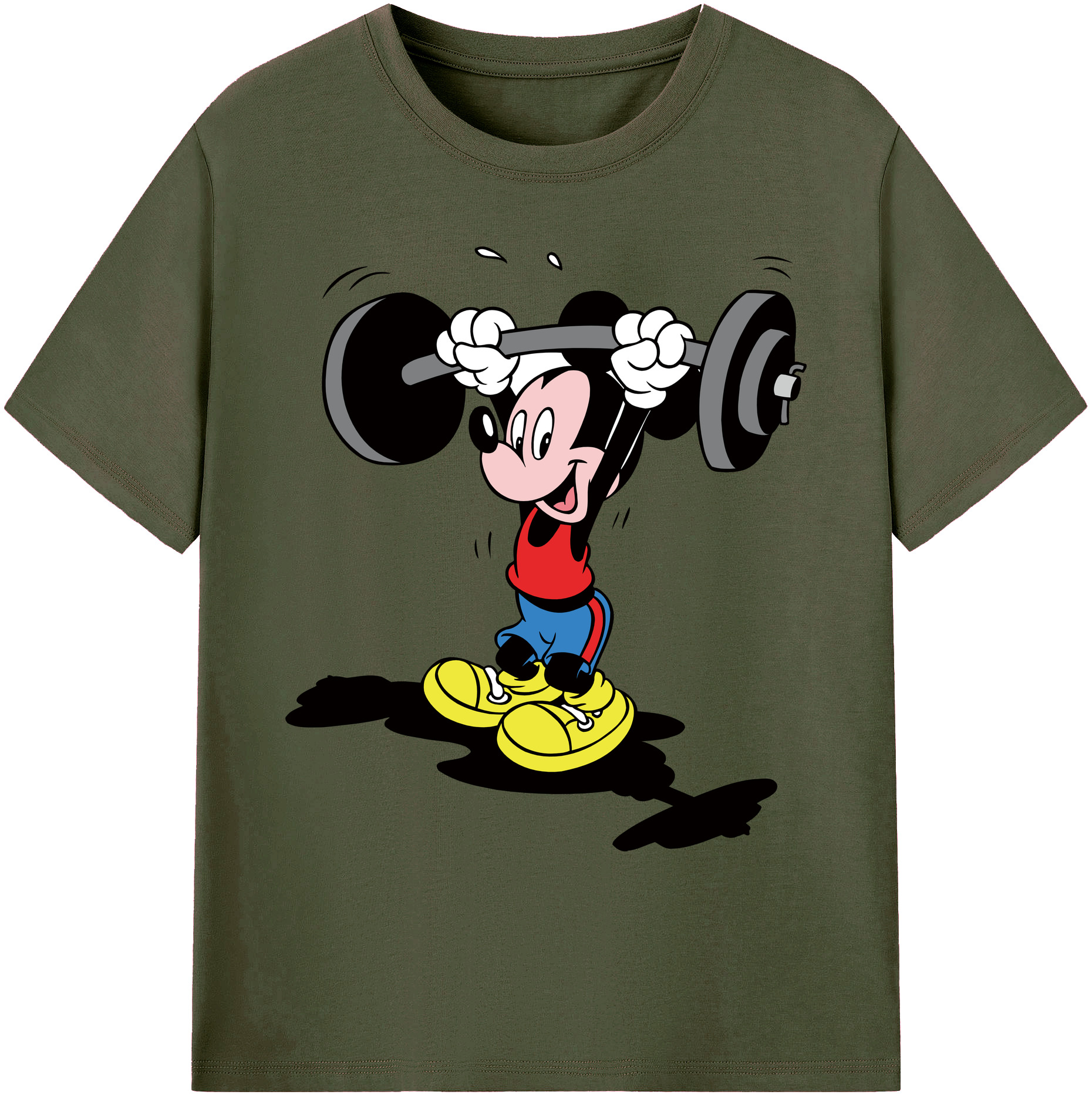 ミッキーマウス Mickey Mouse 綿100％ メンズ半袖Tシャツ｜肌触りやわらか＆通気性